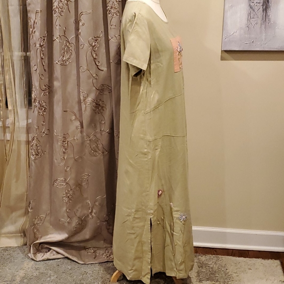 Bleu Bayou Full Maxi Dress with Ribbon Embroidery - Picture 8 of 11